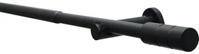 Záclonová tyč Kreta-Zyl čierna mat 190-340 cm