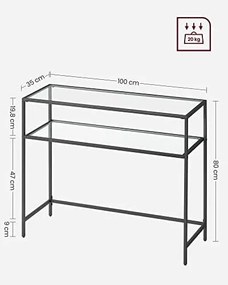Dekorstudio Sklenená konzola - LGT025B01