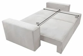 Rozkladacia trojmiestná pohovka s úložným priestorom RONDA béžová