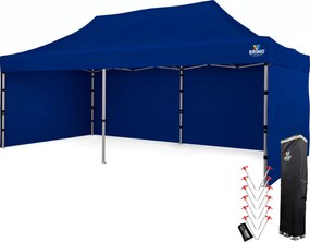 BRIMO Svadobný stan 3x6 m hliníkový – Elegantný a rýchlorozkladací - s 3 stenami - Modrá 15