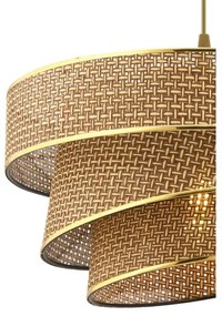 Luster na lanku COUPER 1xE27/60W/230V hnedá/zlatá