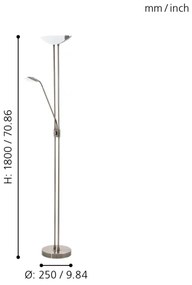 Eglo 93876 - LED stmievateľná lampa BAYA 1 LED/20W + LED/2,5W bronzová