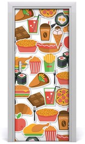 Fototapeta na dvere samolepiace fast food 75x205 cm