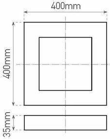LED Stropné svietidlo FENIX LED/32W/230V 3800K 40 cm