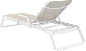 TROPIC ARM záhradné lehátko white/white