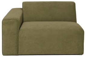 Zelený menčestrový modul pohovky (ľavý roh) Sting - Scandic