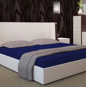 Granátovo modrá plachta na posteľ s gumičkou - bavlnený satén Šírka: 90 cm | Dĺžka: 200 cm