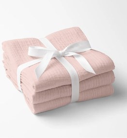 Biante Mušelínová utierka Nature MSN-077 Bledo ružová - sada 3 ks