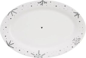 Porcelánový servírovací tanier oválny VLOČKA