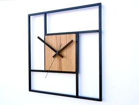 Nástěnné hodiny Steve 33 cm černé/hnědé