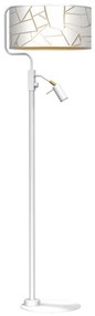 Stojacia lampa ZIGGY 1xE27/40W/230V + 1xGU10/MR11/7W biela/zlatá
