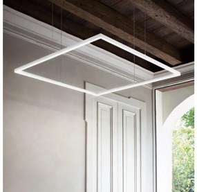 Ideal Lux - LED luster na lanku ORACLE SLIM LED/44W/230V 3000K 70x70 cm biela