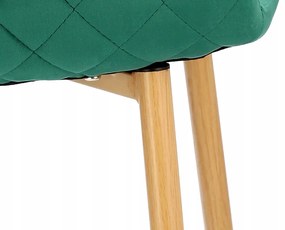 Dekorstudio Zamatová jedálenská stolička VIGO zelená