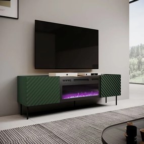 TV stolík Onda 180,5 cm zelený/dub artisan
