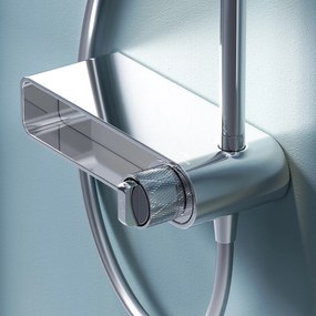 Sprchový systém AM.PM X-Joy F0785A600 s poličkovou batériou, chróm
