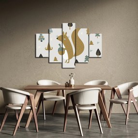 Obraz - Veverička s orieškom (150x105 cm)