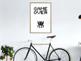 Artgeist Plagát - Game Over [Poster] Veľkosť: 40x60, Verzia: Čierny rám s passe-partout