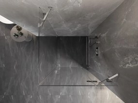 Mexen Lunar, 1-krídlový sprchový kút, pravý, 90 x 90 cm, 8mm číre sklo, chrómový profil, 834-090-090-01-00-P