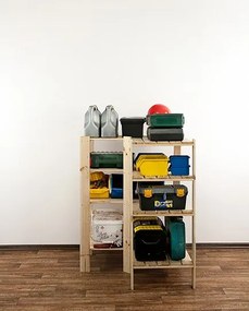 REGÁL DREVENÝ ROHOVÝ Maxi 3W+ 115x85x50 - BOROVICA