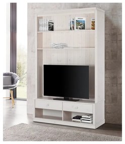 Biela TV zostava z borovicového dreva 140x223 cm Anita – Støraa