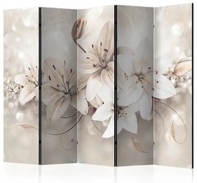 Paraván - Diamond Lilies II [Room Dividers] Veľkosť: 225x172, Verzia: Akustický