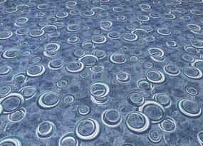 Koberce Breno Metrážny koberec DROPS 74, šíře role 400 cm, modrá, viacfarebná