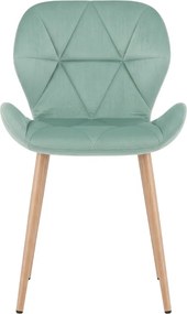Jedálenská stolička MANGO VELVET, mentolová