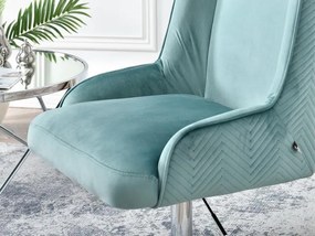 Kreslo Bilibo (tyrkysová + chrómová). Vlastná spoľahlivá doprava až k Vám domov. 1109887