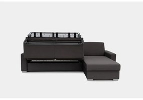 Rozkladacia rohová sedacia súprava LEKA pr. hnedá s úložným priestorom