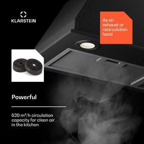 Klarstein Paolo 72 vstavaný Digestor 72 cm 520 m³/h LED Touch A++