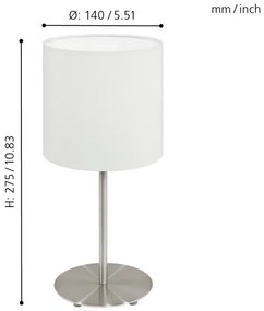 Eglo 95725- Stolná lampa PASTERI 1xE14/40W/230V