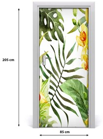 Fototapeta samolepiace tropické kvety 85x205 cm
