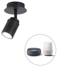 Inteligentné kúpeľňové bodové svetlo čierne IP44 vrátane Wifi GU10 - Ducha