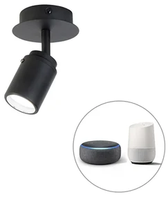Inteligentné kúpeľňové bodové svetlo čierne IP44 vrátane Wifi GU10 - Ducha