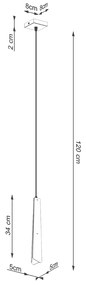 Závesné svietidlo Prysm, 1x biele kovové tienidlo