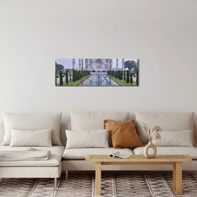 Obraz - Taj Mahal za východu slnka (s hodinami) (90x30 cm)