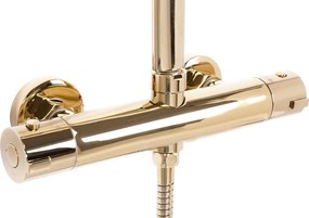Rea Tom, termostatická batéria so sprchovou sadou, zlatá lesklá, REA-P7102