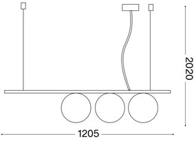 Ideal Lux - LED Luster na lanku PERLINE 3xG9/3W/230V zlatá