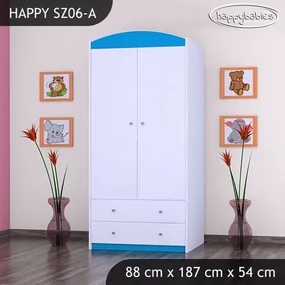 Detská skriňa HAPPY bez motívu - TYP 6A