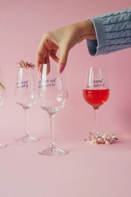 Bella Rose Sklenice na víno Hlavně mu nepiš + krabička