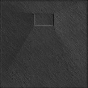 Mexen Hugo, SMC štvorcová sprchová vanička 80 x 80 cm, čierna matná, 42708080