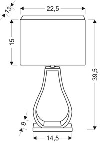 Stolná lampa FEMO 1xE14/40W/230V šedá/hnedá