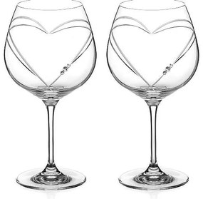 Diamante Swarovski Poháre Hearts 640 ml, 2 ks
