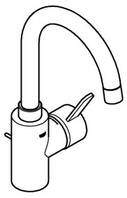 GROHE 32830001 - Umývadlová batéria EUROSMART COSMOPOLITAN veľkosť L chróm