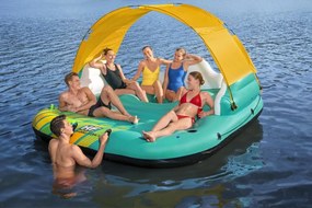 Bestway 43407 Sunny Lounge Nafukovací ostrov 291 x 265 x 83 cm Zelený