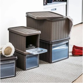 STEFANPLAST Úložná krabica Elegance S 5,5 l, bočné otváranie, biela