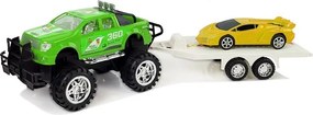 LEAN Toys Sada športových áut – žlté terénne a zelené s trecím pohonom