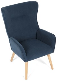 Kreslo ušiak BLUE2, modrá
