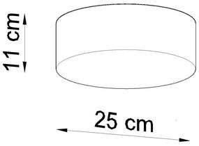 Stropné svietidlo ARENA sivé