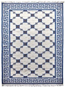 Diamond Carpets koberce Ručne viazaný kusový koberec Geo DESP P82 Silver Blue - 120x170 cm